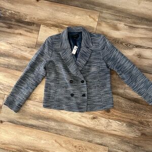 Talbots Navy Tweed Blazer